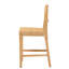 Tabouret de comptoir moderne de style bohémien avec rotin tissé et conception ajourée, parfait pour des sièges élégants et confortables.