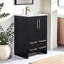 24 Inch Modern Black  Free-Standing Single Bathroom Vanity With Ceramic Top