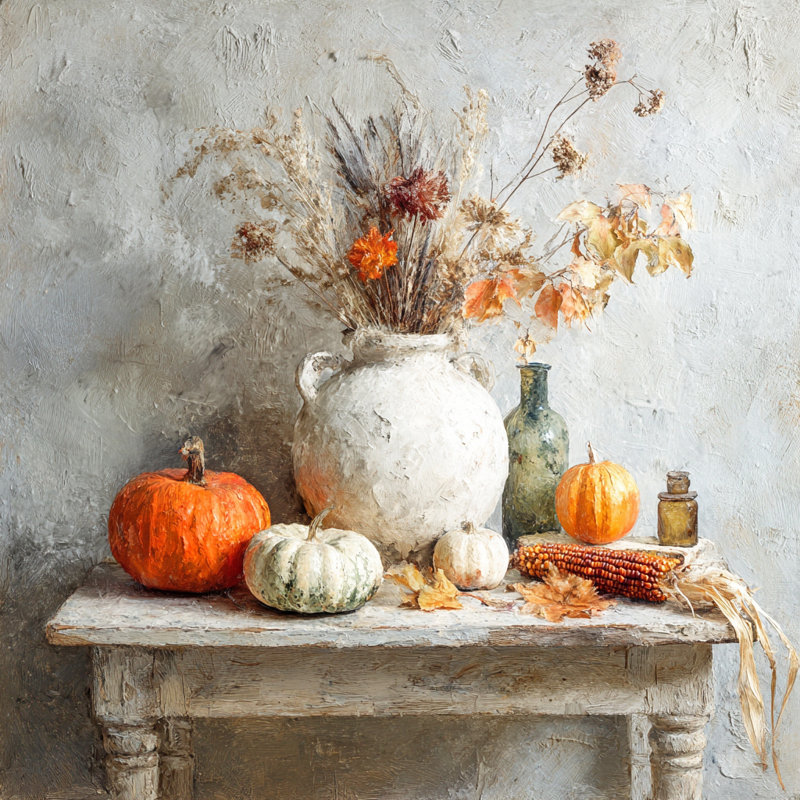 «Rustic Harvest Still Life», art mural sur toile tendue