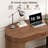55" W Mid-Century Executive Desk with Tambour Sliding Doors and Storage Shelves, Wood Home Office Computer Desk with Power Outlet-757546777