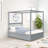 Canopy Bed with Twin Trundle