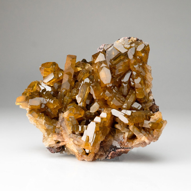 Golden Barite Crystals from Nandan County, Hechi, Guangxi, China