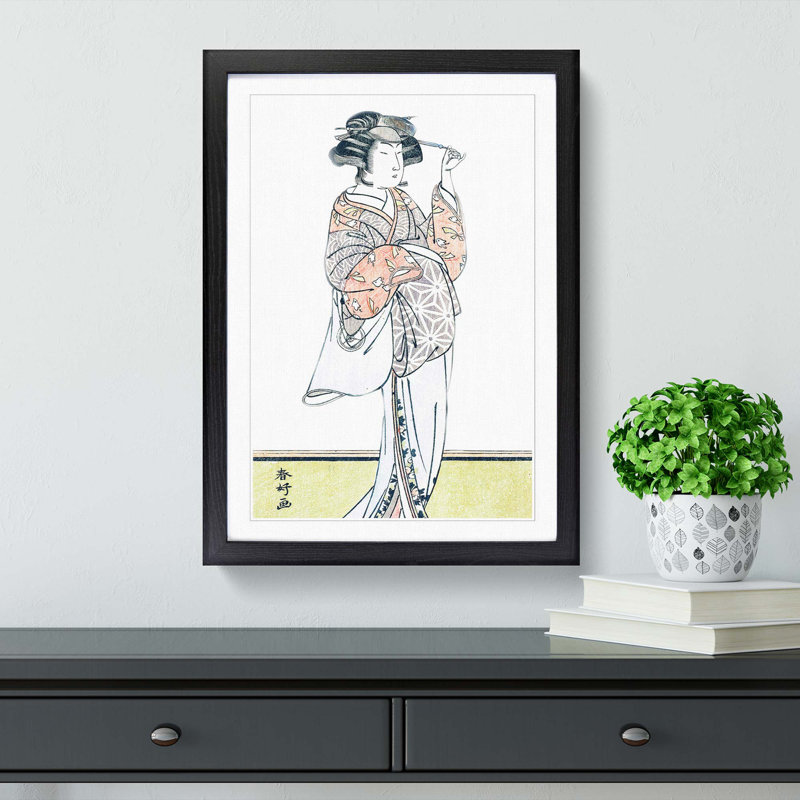 Iwai Hanshiro IV by Katsukawa Shunsho - Framed Print, 36cm H x 27cm W x 2cm D, Black Framed