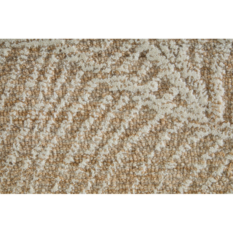 Winston Modern Floral & Botanical Area Rug, Beige, Rectangle 12' x 15'
