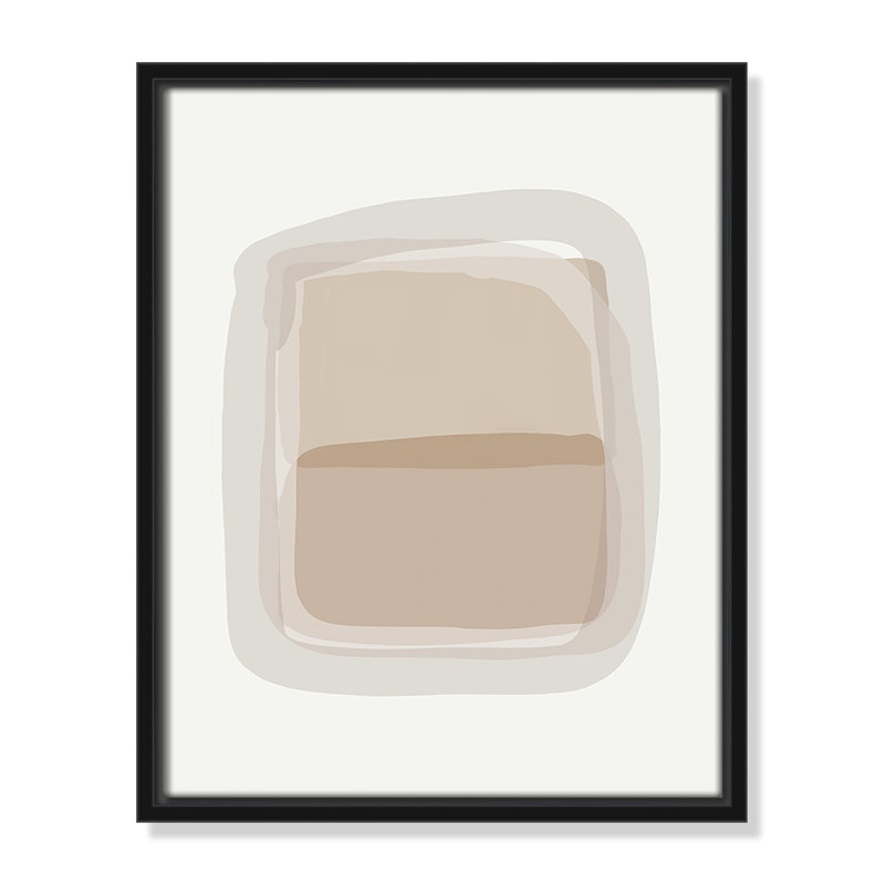 Tina - Cadre flottant, impression sur toile, H 15,5 po x l 12,5 po x P 2 po, Noir