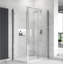 Apex 1900mm H Single Added Semi-Frameless Shower Door with Clear Glass-92078400