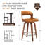 Tabouret de comptoir pivotant 26 po Carylon-338634101