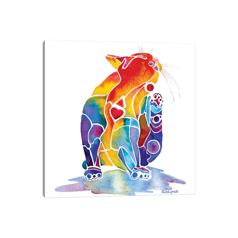Cat Love Cat by Jo Lynch - Wrapped Canvas Gallery-Wrapped Canvas Giclée, 45.72 cm H x 45.72 cm W