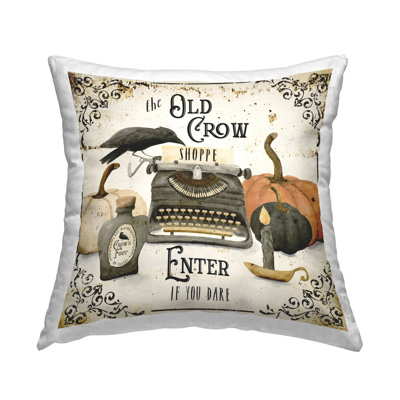Coussin décoratif rétro Vintage Halloween Shoppe par Deane Beesley