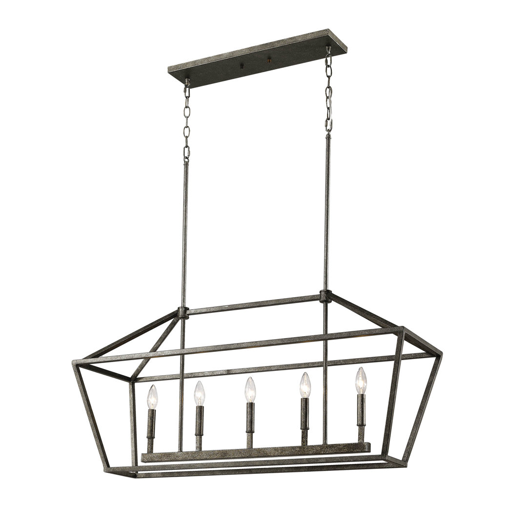 Glenhaven 5 - Light Kitchen Island Pendant Birch Lane™ Finish: Antique Silver