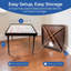 Table de puzzle pliante Stakmore, bois espresso, tissu intérieur en feutre, rangement supérieur amovible, conception peu encombrante