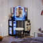 Dressing Table with Motion Sensor 3-colour lighting, Charging Socket and Stool-374789533