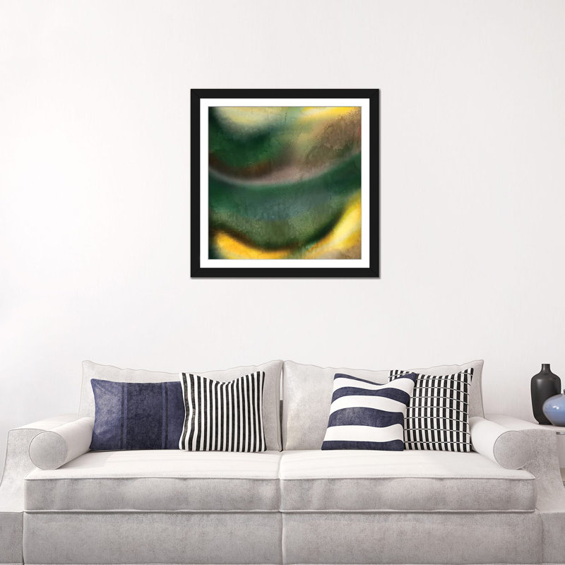 « woosh i », impression sur toile, H 16 po x l 16 po x P 1 po, Papier d'art encadré noir, Blanc