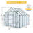 8X8 FT Double Door Polycarbonate Greenhouse Raised Base And Anchor Aluminum Heavy Duty Walk-In Greenhouses For Outdoor Backyard In All Season-121362691-121362689