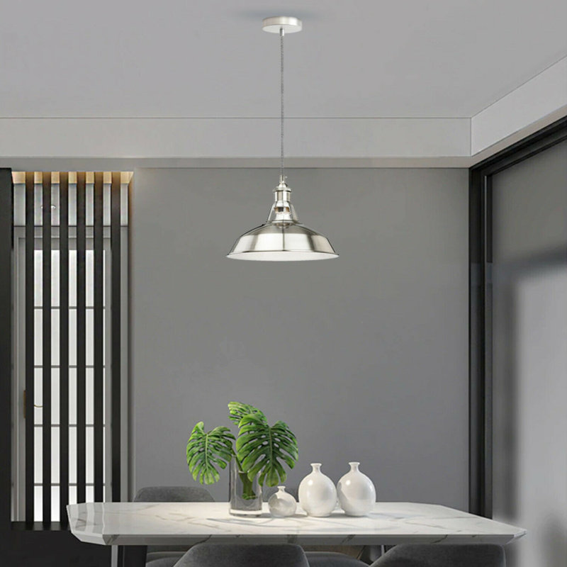 Dredgers 1 - Light Satin Nickel Dome Pendant