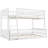 Full XL over Queen Bunk Bed with Ladder and Guardrails, White