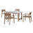 Klyndara Rectangular 4 - Person 59.06'' L Outdoor Dining Set with 4 Chairs-7684098