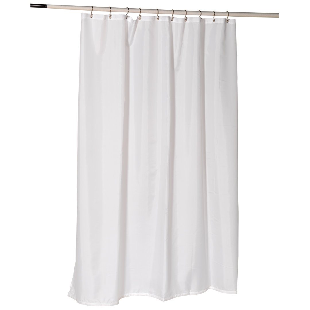 Halfon Nylon Fabric Single Shower Curtain Liner with Reinforced Header and Metal Grommets Ebern Designs 