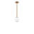 Vintage-Inspired Chandelier, Copper Finish, 5.9 x 5.9 x 24.0 inches | Metal Body, Glass Cap, E14 Socket (Max 40W), 4.7 inches Base Plate | Elegant Scandinavian Design for Modern Home Décor, Glam Lighting Fixture-1854461622