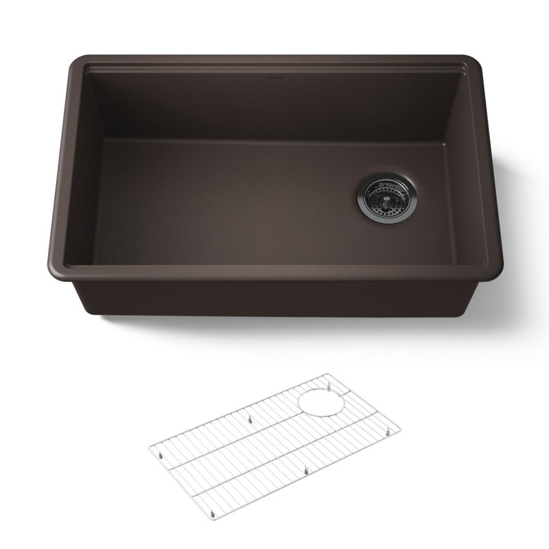Billings Undermount Single-Bowl Kitchen Sink, Brown