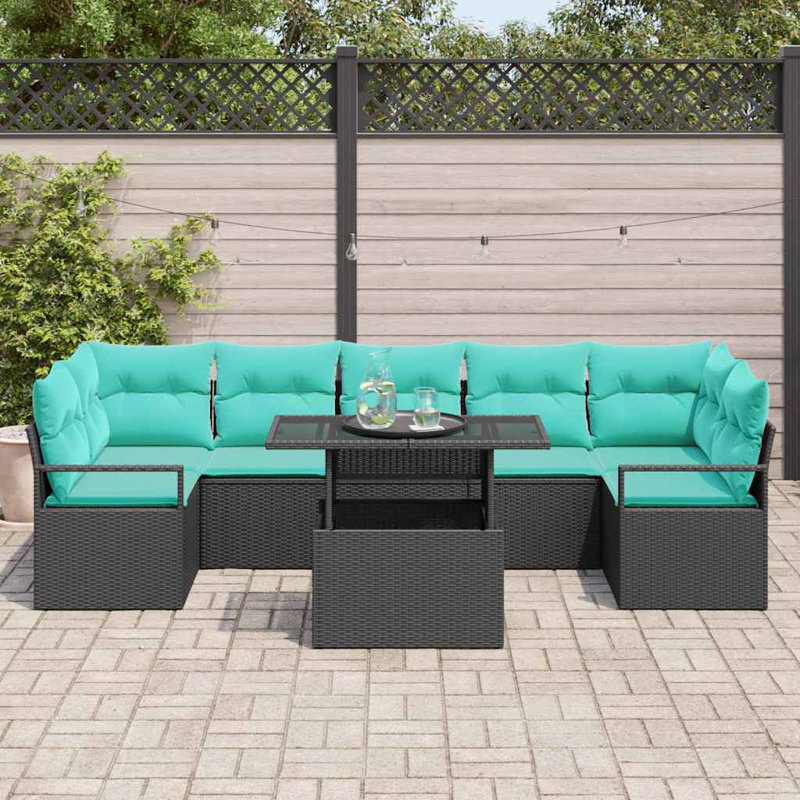 Ensemble de canapé de jardin avec coussin vidaXL 8 pièces vidaXL