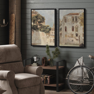 Framed Wall Art Vintage Antique Classic for Bedroom