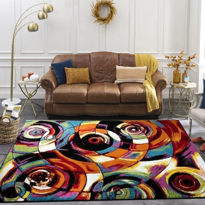Leombruno Abstract Berber Indoor / Outdoor Area Rug