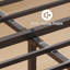 Structure de lit Annice avec lumière DEL et station de charge, plateforme en métal avec prises de courant, silencieuse, sans sommier-1866550215-1825544841