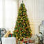 Arbre de Noël de 7,5 pi de hauteur avec 1346 pointes de branches et blanc chaud artificiel de 7,5 pi 7,5 pi