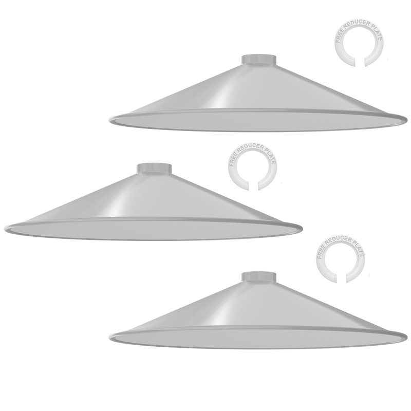 19.05cm H Metal Cone Lamp Shade ( Screw On ), White
