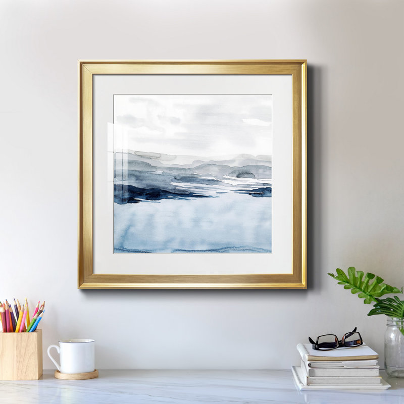 «Faded Horizon I», reproduction encadrée de qualité supérieure - prête à être accrochée, H 26,5 po x l 26,5 po x P 1,5 po