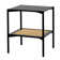 Square End Table with Rattan Storage Shelf