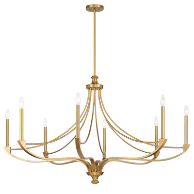 Preserve 8-Light Chandelier in Warm Brass