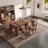 17.7 in–99.6 in Mid-Century Modern Extendable Dining Table with Sturdy Base, Rectangular Expandable Kitchen Table for 2-10 People, Detachable & Space-Saving Dining Table for Small Apartments & Large Gatherings