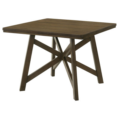 Kana Counter Height Dining Table, Brown Wood, Square 47 Inch Top