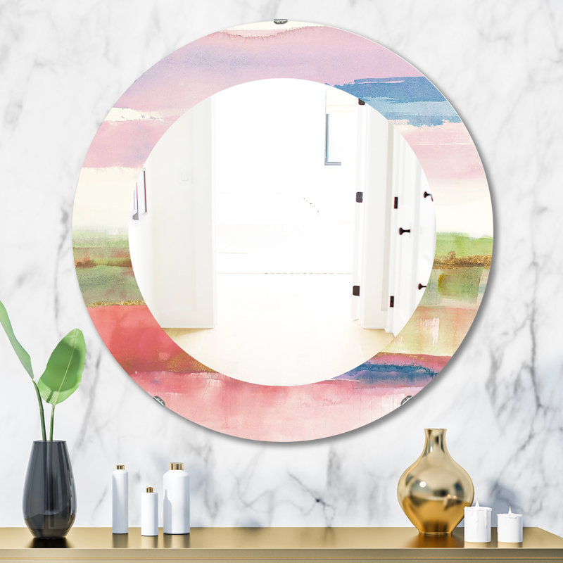 Miroir mural Influence of Line and Color Bright, H 23,6 po x l 23,6 po