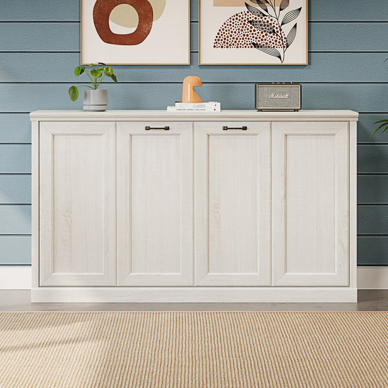 Horizontal Murphy Bed Hideaway Wall Bed, Twin
