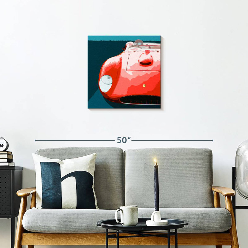 Mehar Red On Blue, 20" H x 20" W