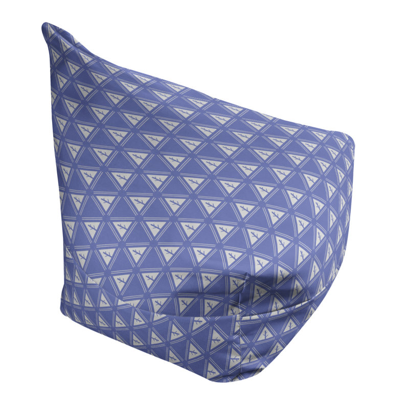 Bean Bag Cover, No Fill, 38" H x 42" W x 29" D, Blue Polyester Blend