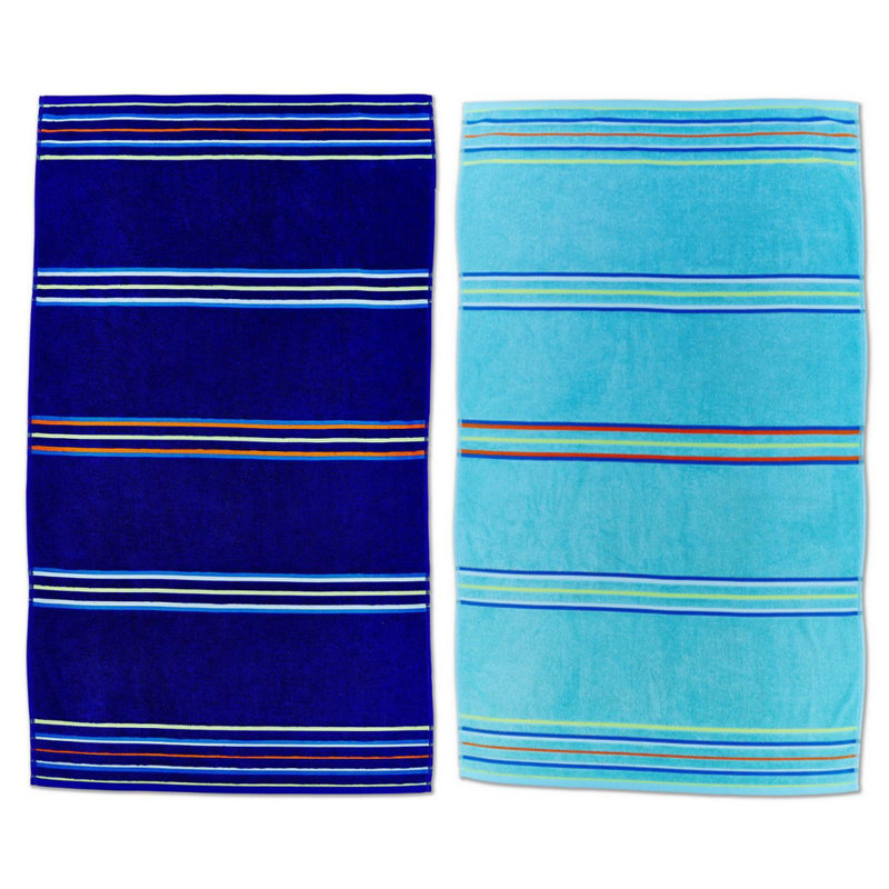 Rainbow 100% Beach Towel, Blue