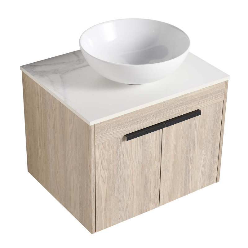 Ensemble de meuble-lavabo flottant avec lavabo en céramique Modern Design, 24"