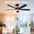 52" 5-Blade Smart Ceiling Fan with Light, WiFi/APP/Voice/Remote, 6 Speed High Airflow Low Noise DC Motor Reversible Airflow-799656595-799656589