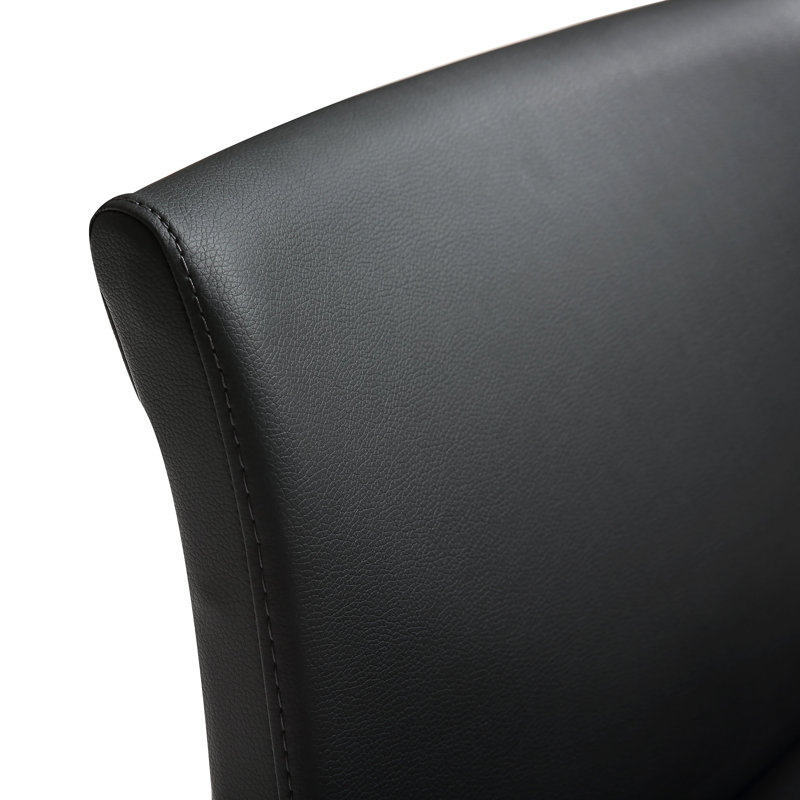 Upholstered Counter Stool with Metal Frame, 78cm, Black/Gold