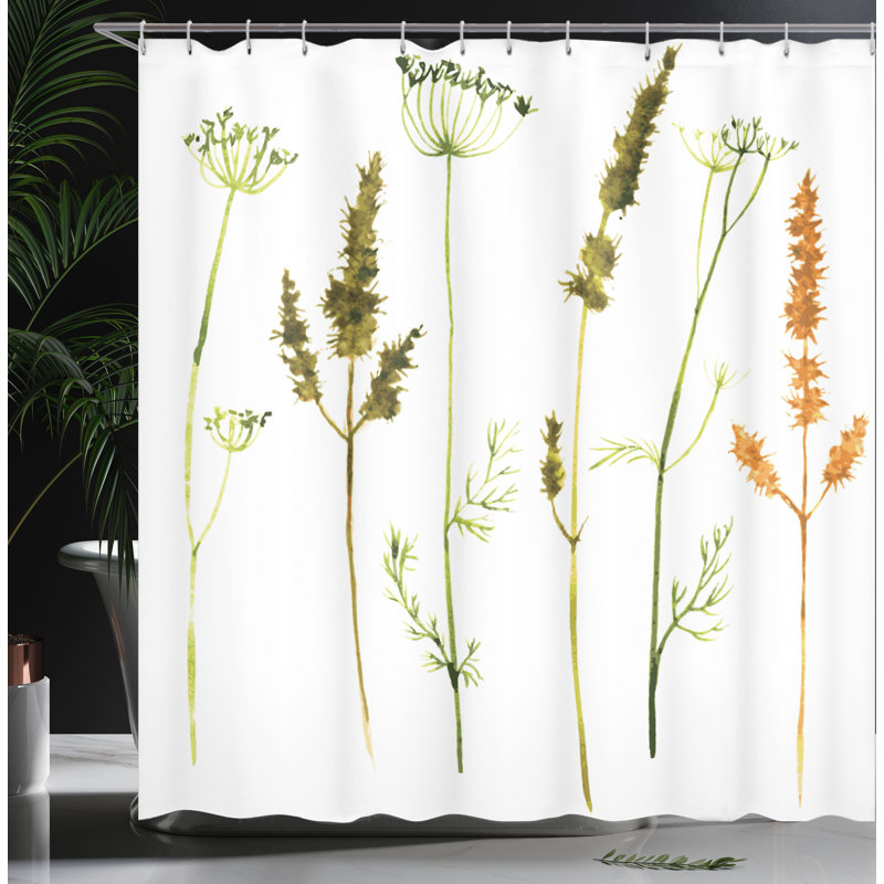 Shower Curtain with Hooks Included, 75"H x 69"W