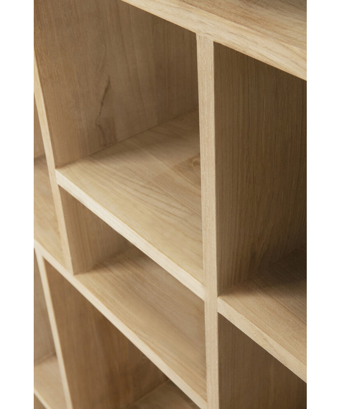 M Solid Wood Geometric Bookcase