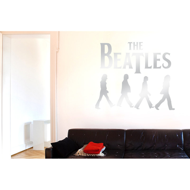 Wall Decal, Shiny Silver, Large