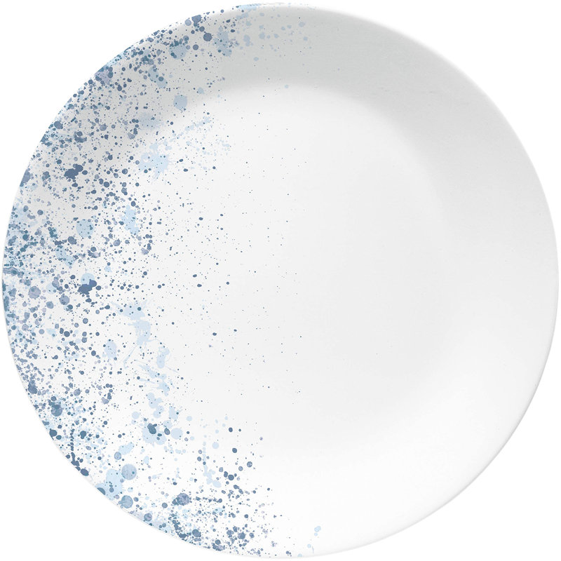 Indigo Speckle Glossy Glass 18-Piece Dinnerware Set