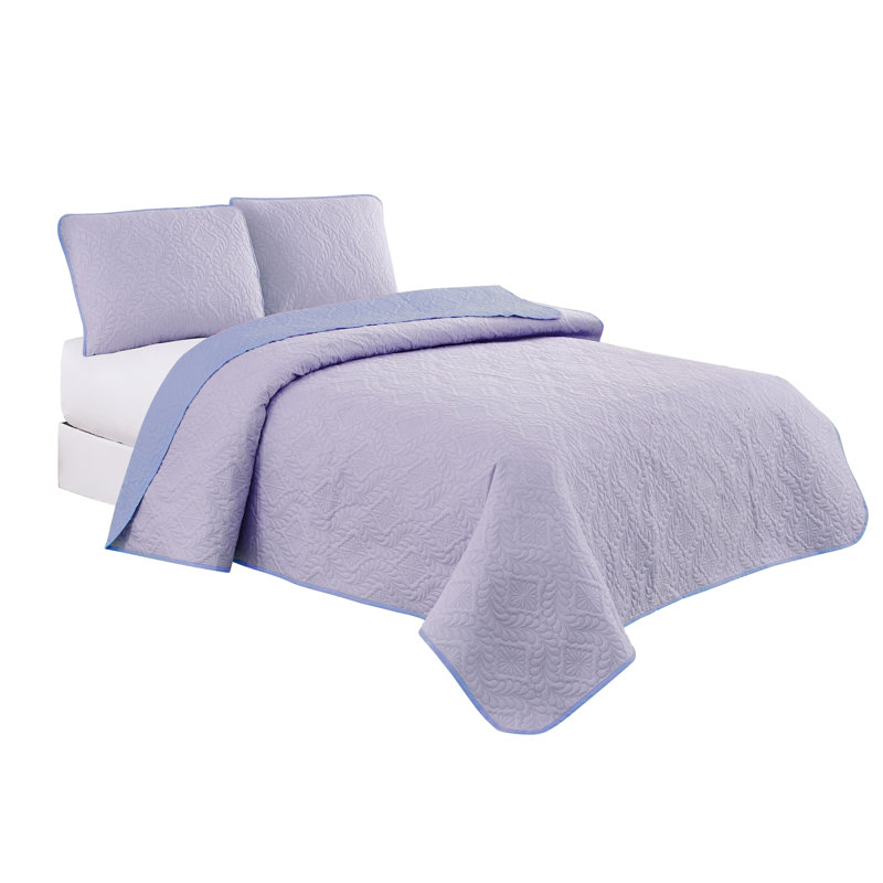 Kiran Polyester Quilt, Lavender, Twin Quilt + 1 Sham