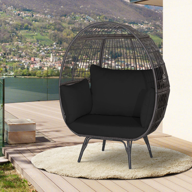 Donavan Outdoor Lounge Chair, Black