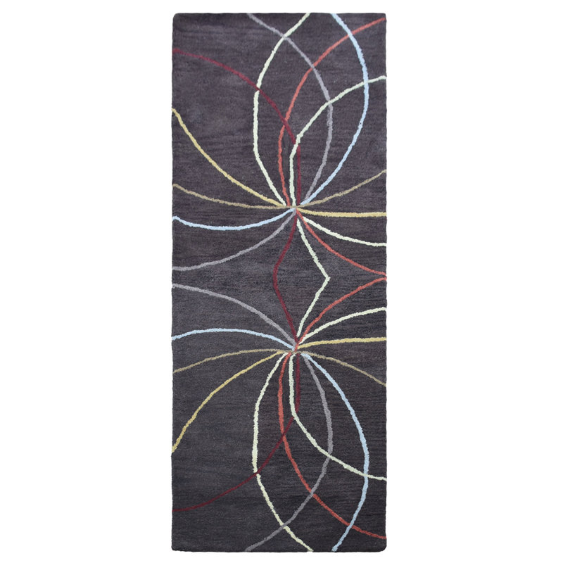 Chever Hand Tufted Wool Eco-Friendly Area Rugs - Runner, Brown Color, Contemporary Modern Design, High Pile Thick Handmade Anti Skid Area Rugs for Living Room, Bed Room